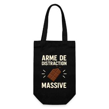 Arme de Distraction Massive Chocolat Humour - Sac à bouteille - noir - Devant