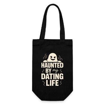 Ghostly breakup-humor-dating-mistake-single - Gift Bag for Bottles - black - Front