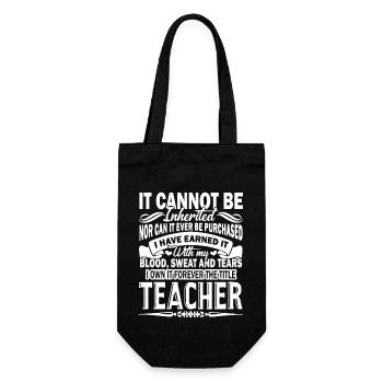 Teacher Forever The Title Teacher - Gift Bag for Bottles - black - Front