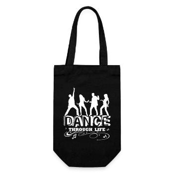 Dancer Dance Through Life - Gift Bag for Bottles - black - Front