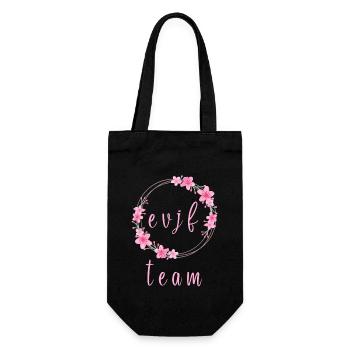 EVJF Cercle Fleurs Prénom Personnalisable - Sac à bouteille - noir - Devant