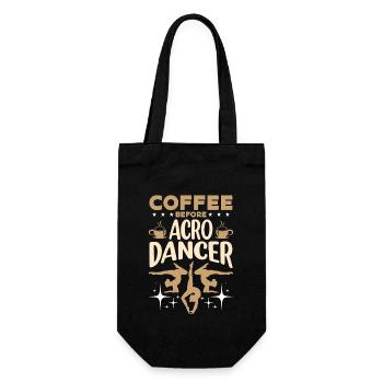 Acro Dancer Coffee Acrobatic Dancing Coffee Lover - Geschenkbeutel für Flaschen - Schwarz - Vorne