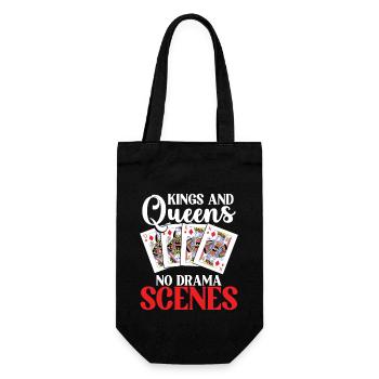 Pinochle Trick Taking Game Drama King Queen - Gift Bag for Bottles - black - Front