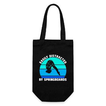 Diving diving board - Gift Bag for Bottles - black - Front