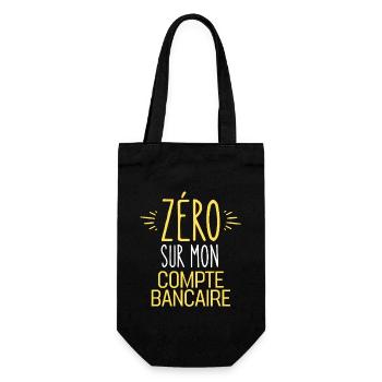 ZERO Sur Mon Compte Bancaire - Sac à bouteille - noir - Devant