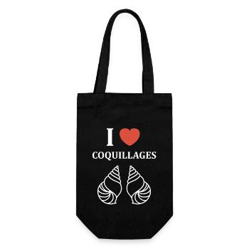coquillage - Sac à bouteille - noir - Devant
