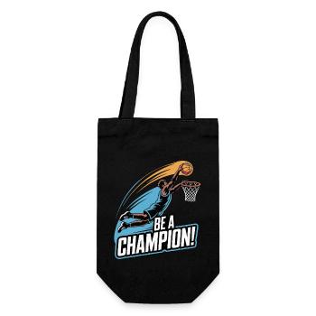 PLAYING BE A CHAMPION - Gift Bag for Bottles - black - Front
