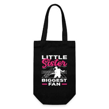 Joueur de tennis Petite sœur Plus grand fan - Sac à bouteille - noir - Devant