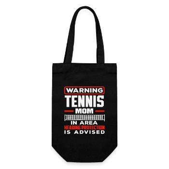 Warning Tennis Player: Tennis Mom Attention - Gift Bag for Bottles - black - Front