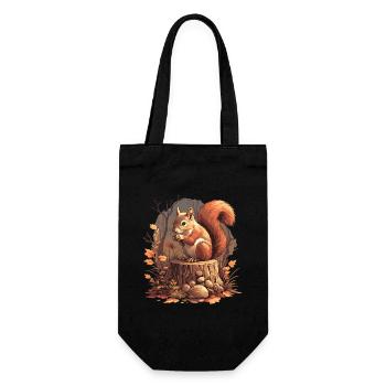 Squirrel - Gift Bag for Bottles - black - Front