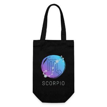 Scorpio Zodiac Horoscope Zodiac Sign - Gift Bag for Bottles - black - Front