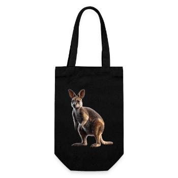 Wallaby Australia Outback Wild Sweet Kangaroo - Gift Bag for Bottles - black - Front
