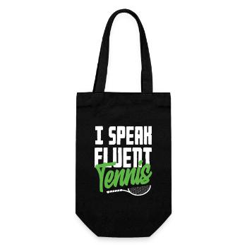 I speak fluent tennis player language - Gift Bag for Bottles - black - Front