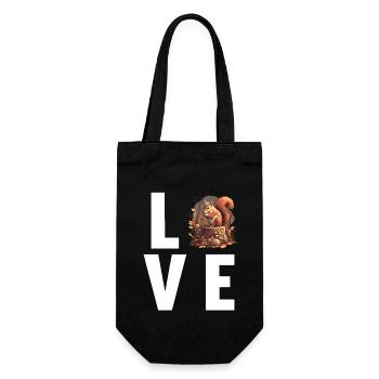 Squirrel - Gift Bag for Bottles - black - Front