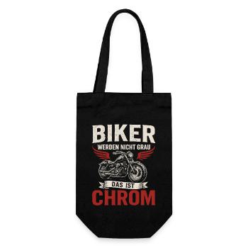 Biker Saying – That's Chrome - Gift Bag for Bottles - black - Front