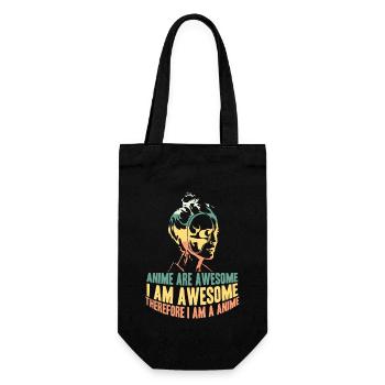 Anime Manga Otaku Kawaii Japan Cosplay Comic - Geschenkbeutel für Flaschen - Schwarz - Vorne