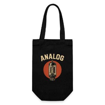 Analog Vakuumröhre Retro Vintage - Geschenkbeutel für Flaschen - Schwarz - Vorne