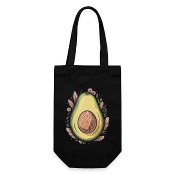Avocado Fruit Boho Floral Mandala - Gift Bag for Bottles - black - Front