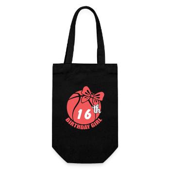 Basketball 16th Birthday Basketball Player - Gift Bag for Bottles - black - Front