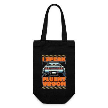 Car Racing I Speak Fluent Vroom Loves Sports Car - Gift Bag for Bottles - black - Front