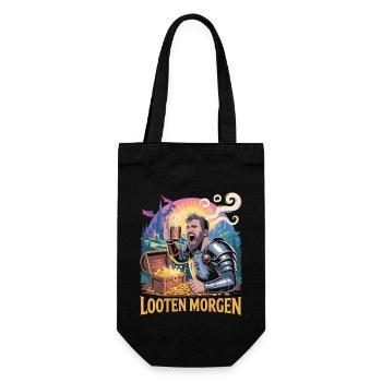 RPG Looten Morgen Kaffee T-Shirt - Geschenkbeutel für Flaschen - Schwarz - Vorne
