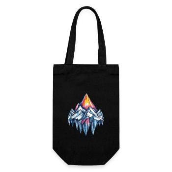 Icon Mountains - Gift Bag for Bottles - black - Front