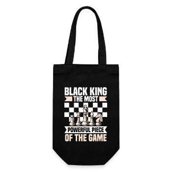 Schachfigur König Schachclub Schach - Geschenkbeutel für Flaschen - Schwarz - Vorne
