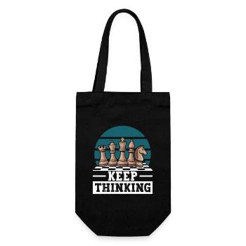 Chess Brain Teaser Chess Sports Keep Thinking - Gift Bag for Bottles - black - Front