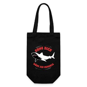 grand requin blanc drôle de dicton - Sac à bouteille - noir - Devant