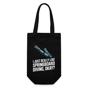 Diving diving board - Gift Bag for Bottles - black - Front