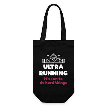 Ultra Running - It's Fun to Do Hard Things - Gift Bag for Bottles - black - Front