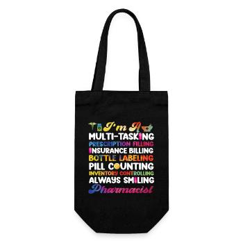 Pharmacy Tech Technician - Gift Bag for Bottles - black - Front