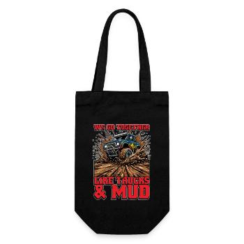 Mud Racing We Go Together Like Offroad Vehicles - Gift Bag for Bottles - black - Front