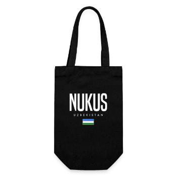 Nukus Usbekistan - Geschenkbeutel für Flaschen - Schwarz - Vorne