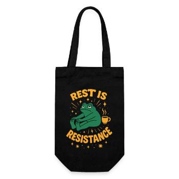 Calmness is resistance mindfulness affirmation - Gift Bag for Bottles - black - Front