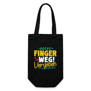 Malle FINGER WEG VERGEBEN Lustiges - Geschenkbeutel für Flaschen - Schwarz - Vorne