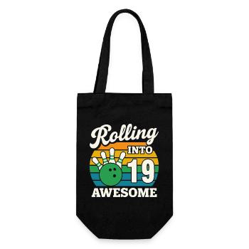 Rouler dans le t-shirt d’anniversaire de 19 ans - Sac à bouteille - noir - Devant
