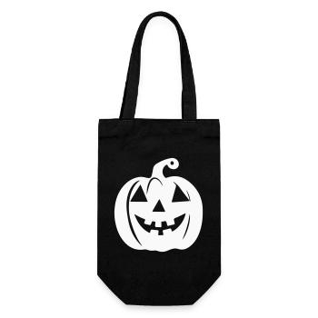 Motifs de citrouilles effrayantes pour Halloween - Sac à bouteille - noir - Devant