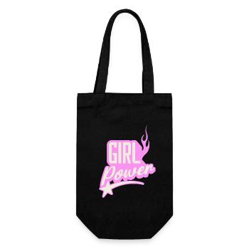 Girl Power sugar pink Flaming Graphic Design - Gift Bag for Bottles - black - Front