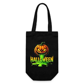Green Halloween Pumpkin Horror - Gift Bag for Bottles - black - Front