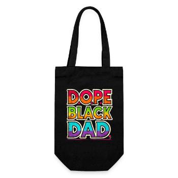Cooles schwarzes Papa-Regenbogen-Design - Geschenkbeutel für Flaschen - Schwarz - Vorne