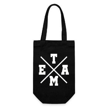 Team - Gift Bag for Bottles - black - Front