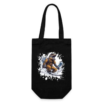 Dinosaur T Rex Ski Skiing - Sac à bouteille - noir - Devant