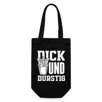 Lustiges Vatertag Geschenk Papa Bier - Geschenkbeutel für Flaschen - Schwarz - Vorne