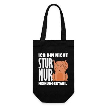 Not stubborn, just stable in opinion - Gift Bag for Bottles - black - Front
