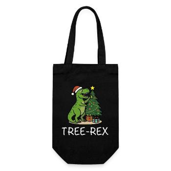 Tree-Rex – T-Rex de Noël avec motif Dino - Sac à bouteille - noir - Devant