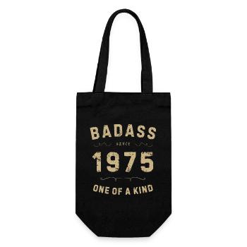 Badass 1975: Unique retro style - Gift Bag for Bottles - black - Front