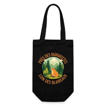 Alpine Marmot in the Forest - Gift Bag for Bottles - black - Front