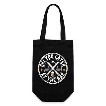 Ski You Later At The Bar Skiing Après Ski Bar - Gift Bag for Bottles - black - Front