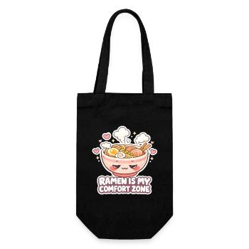 Ramen is my comfort zone - Geschenkbeutel für Flaschen - Schwarz - Vorne